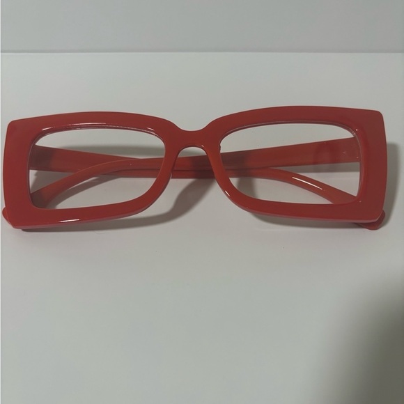 Accessories - Bold Red Rectangular Eyeglasses
